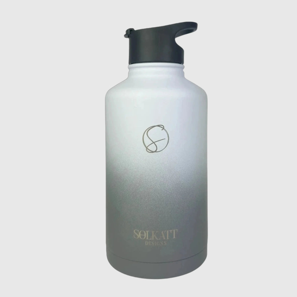 Misty Grey Insulated Water Bottle - 1.9L (64oz) Stainless Steel