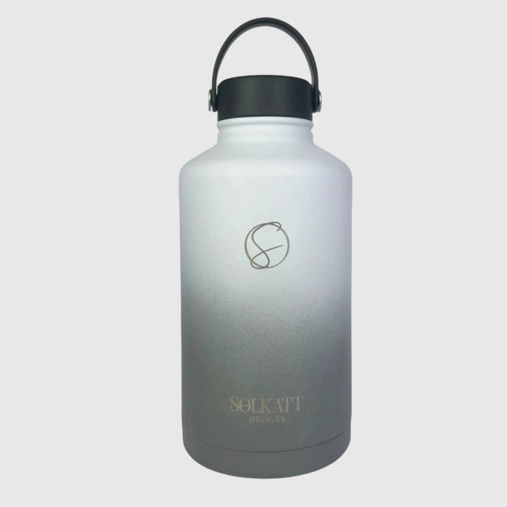 Misty Grey Insulated Water Bottle - 1.9L (64oz) Stainless Steel