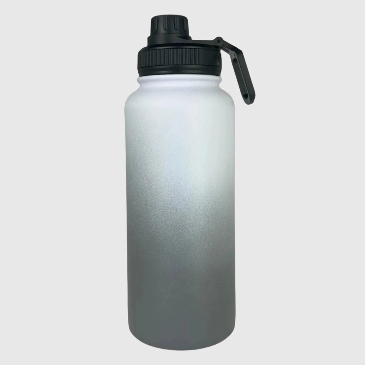 Misty Grey insulated water bottle back view - 950ml - Solkatt Designs