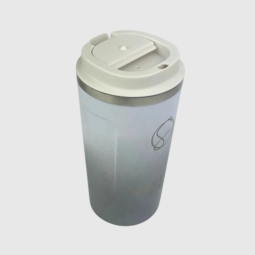 Misty Grey Insulated Travel Coffee Cup - 500ml Stainless Steel - Solkatt Designs 