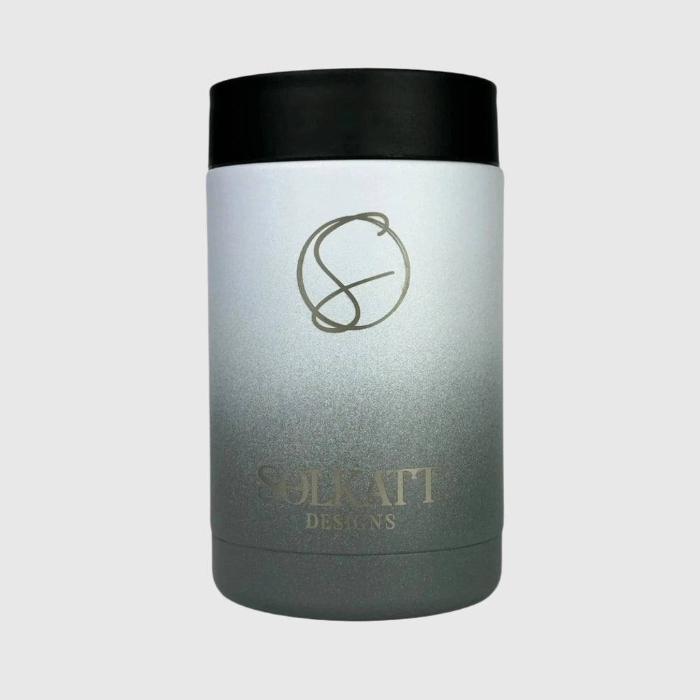 Misty Grey Stubby Cooler - Ombre Style, Insulated Stainless Steel