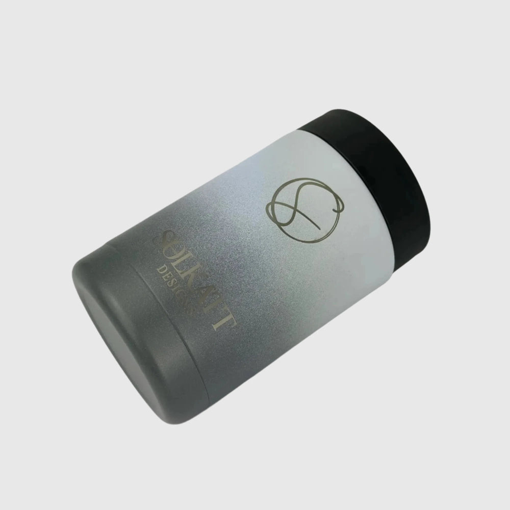 Misty Grey Stubby Cooler - Ombre Style, Insulated Stainless Steel
