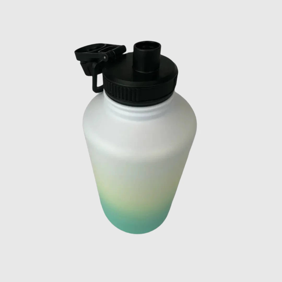 Ocean Aqua Insulated Water Bottle - 1.9L (64oz) Stainless Steel - Solkatt Designs