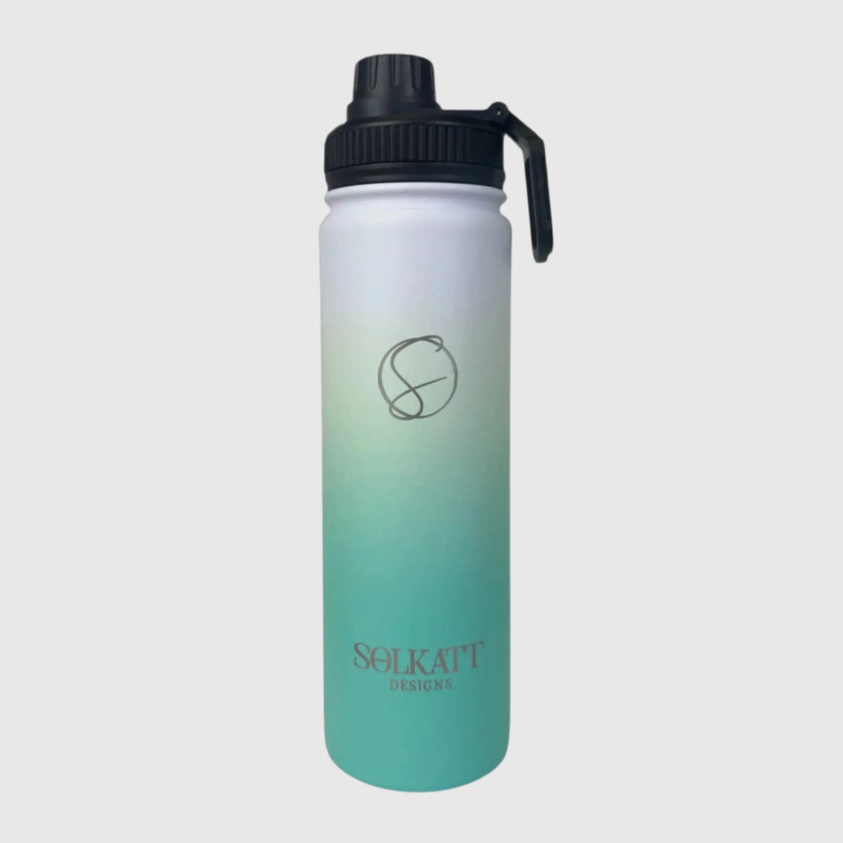 Ocean Aqua Insulated Water Bottle - 650ml (22oz) Stainless Steel - Solkatt Designs