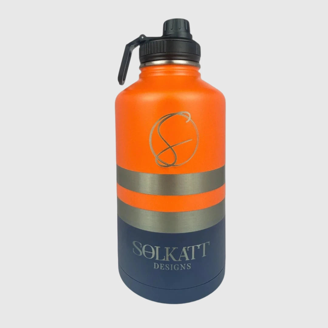 Ole Mate Orange Insulated Tradie Water Bottle - 1.9L - Solkatt Designs 