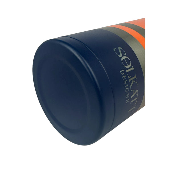Orange Tradie insulated water bottle close-up of bottom - 1.9L (64oz) - Solkatt Designs