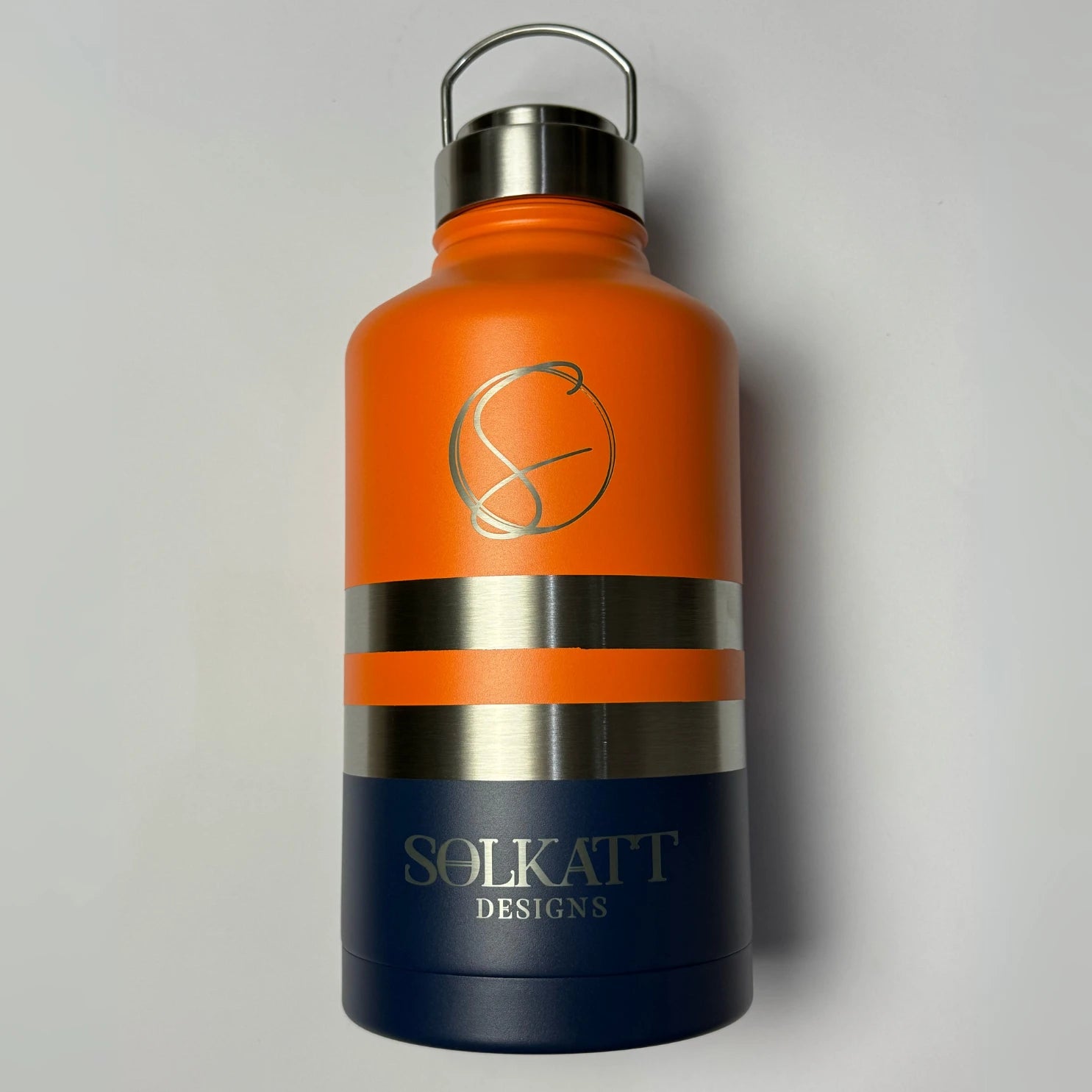 Old Mate Orange Insulated Tradie Water Bottle - 1.9L (64oz) Stainless Steel - Solkatt Designs 