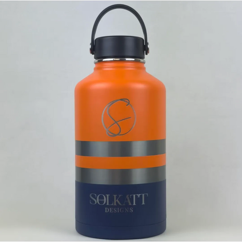 Old Mate Orange Insulated Tradie Water Bottle - 1.9L (64oz) Stainless Steel - Solkatt Designs 