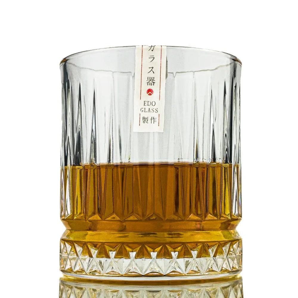 Ozoku Whisky Glass - 350ml Japanese Style Tumbler with Wooden Gift Box