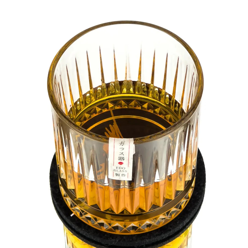 Ozoku Whisky Glass - 350ml Japanese Style Tumbler with Wooden Gift Box
