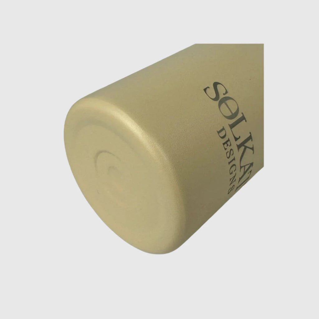 Pastel Beige Insulated Water Bottle - 650ml (22oz) Stainless Steel - Solkatt Designs 
