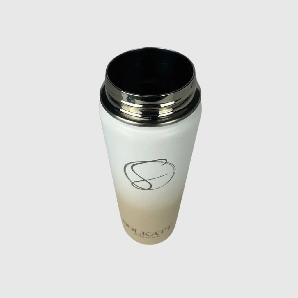 Pastel Beige Insulated Water Bottle - 650ml (22oz) Stainless Steel - Solkatt Designs 