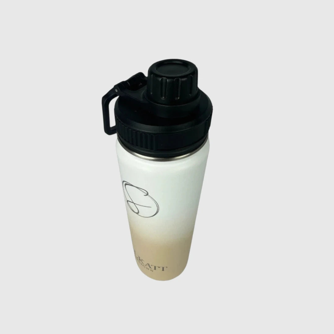 Pastel Beige Insulated Water Bottle - 650ml (22oz) Stainless Steel - Solkatt Designs