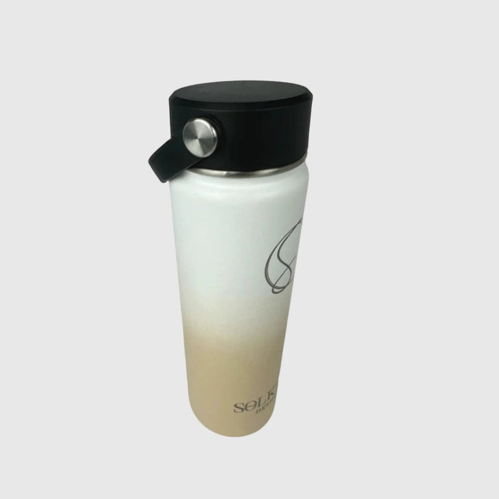 Pastel Beige Insulated Water Bottle - 650ml (22oz) Stainless Steel