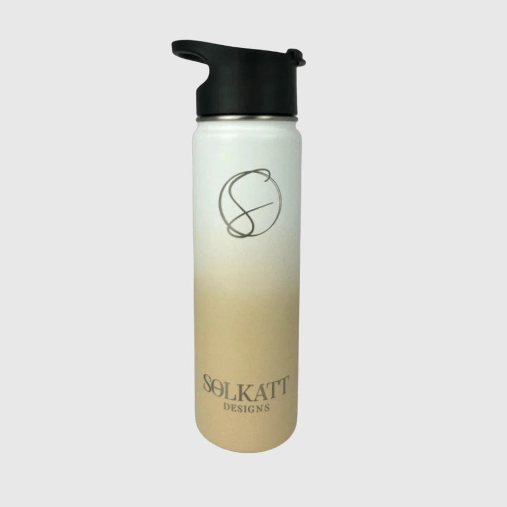 Pastel Beige Insulated Water Bottle - 650ml (22oz) Stainless Steel
