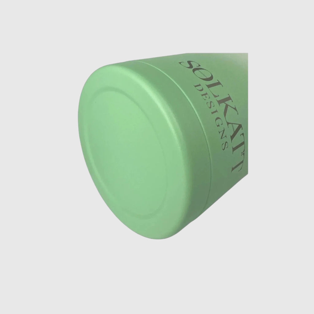 Pastel Green Insulated Water Bottle - 1.9L (64oz) Stainless Steel - Solkatt Designs 