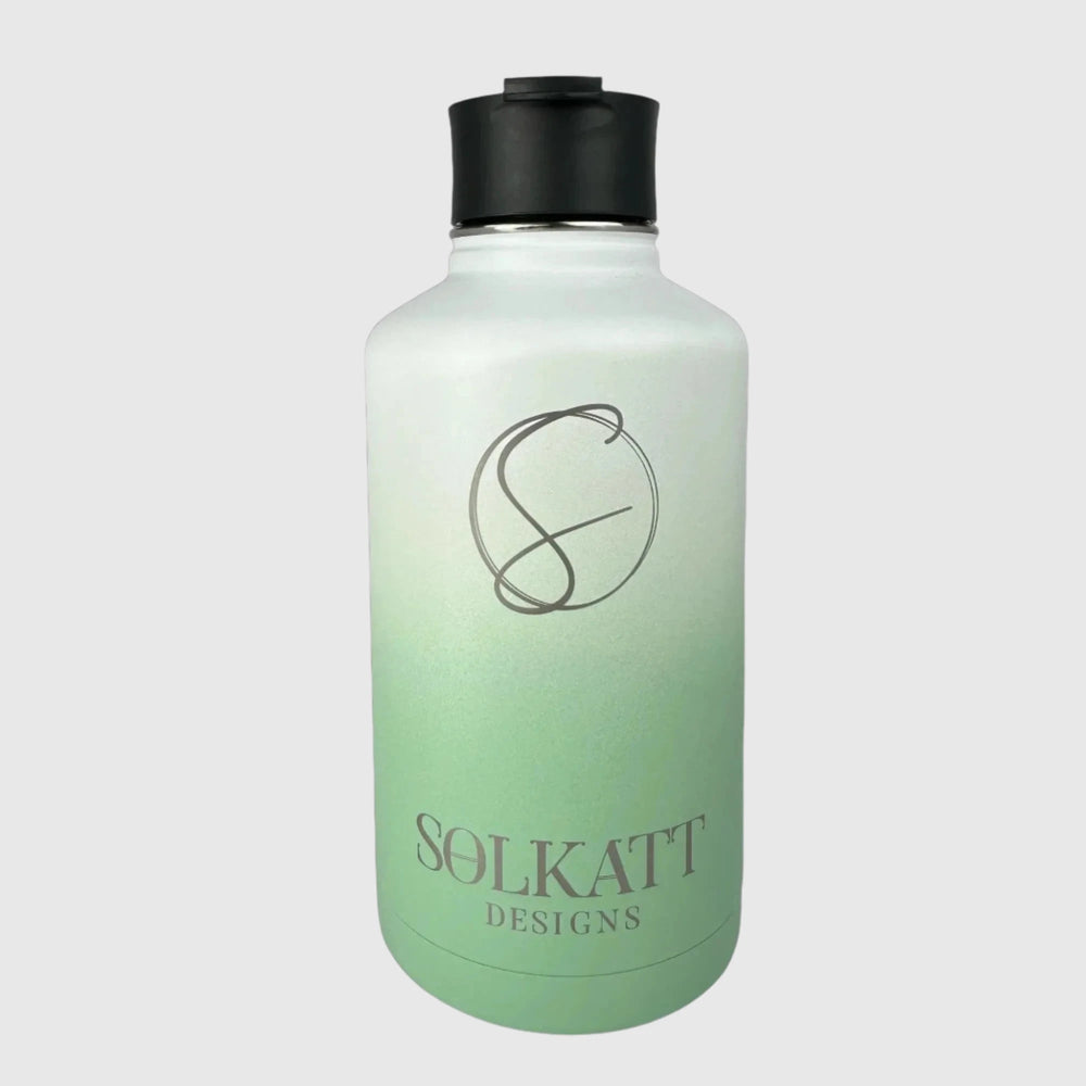 Pastel Green Insulated Water Bottle - 1.9L (64oz) Stainless Steel