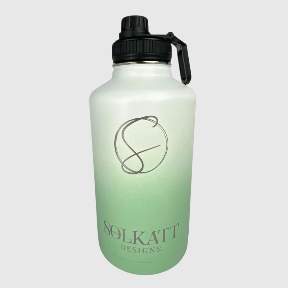 Pastel Green Insulated Water Bottle - 1.9L (64oz) Stainless Steel