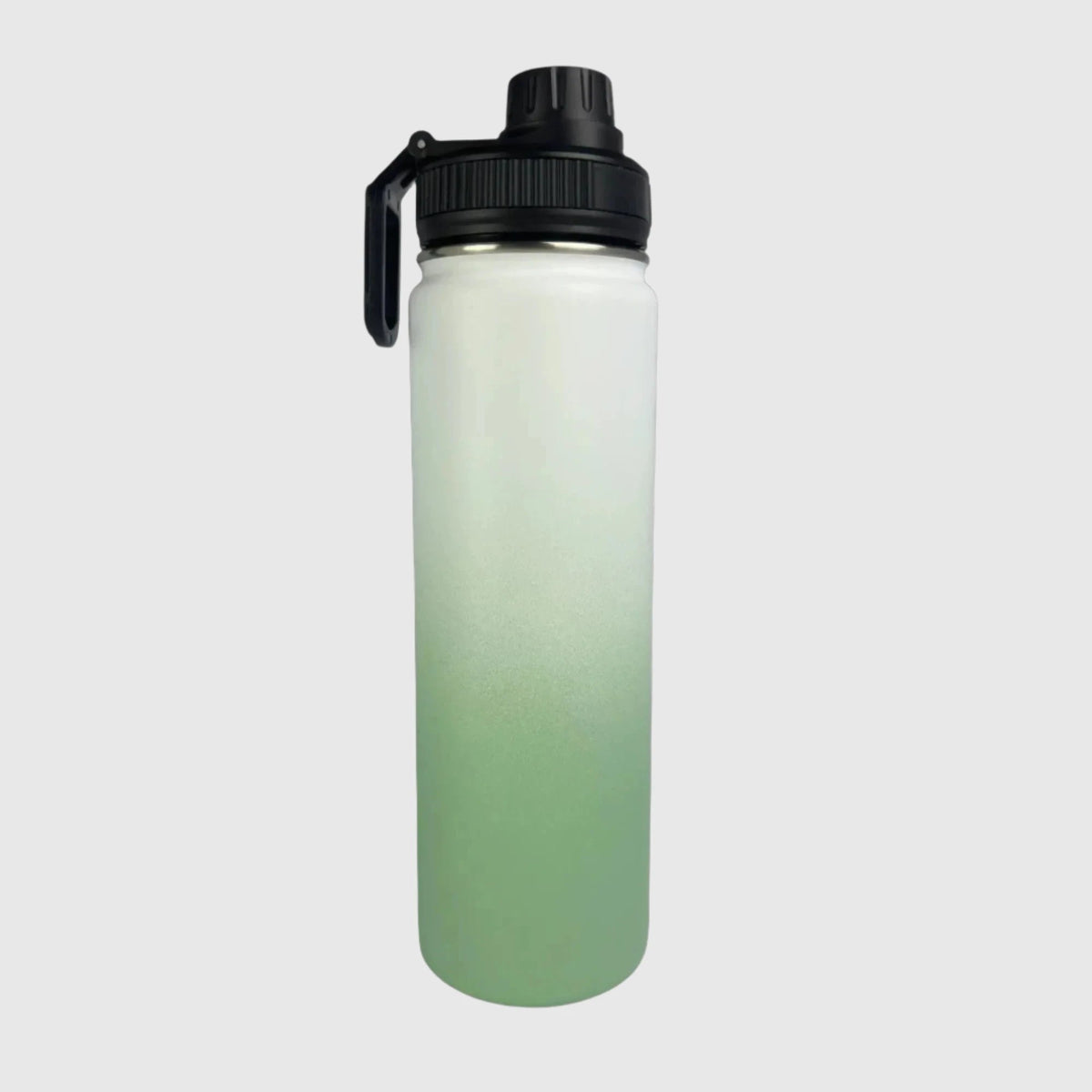 Pastel Green insulated water bottle back view - 650ml - Solkatt Designs