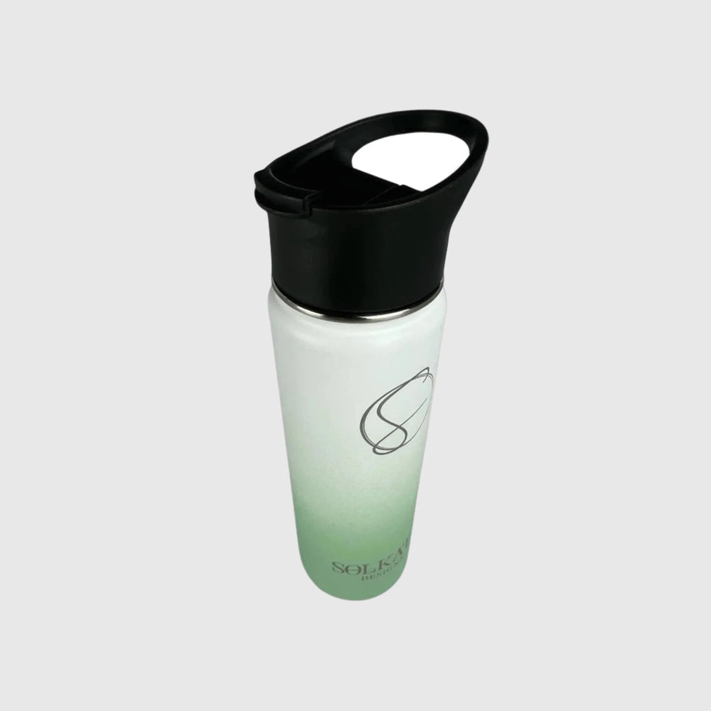 Pastel Green Insulated Water Bottle - 650ml (22oz) Stainless Steel