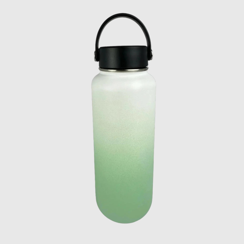 Pastel Green Insulated Water Bottle - 950ml (32oz) Stainless Steel - Solkatt Designs 