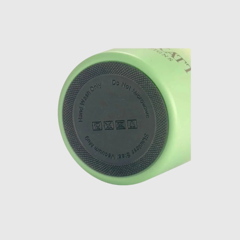 Pastel Green Insulated Travel Coffee Cup - 500ml Stainless Steel - Solkatt Designs 