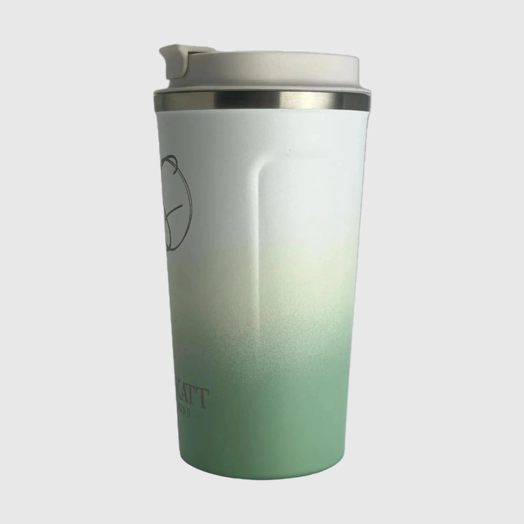 Pastel Green Insulated Travel Coffee Cup - 500ml Stainless Steel - Solkatt Designs 