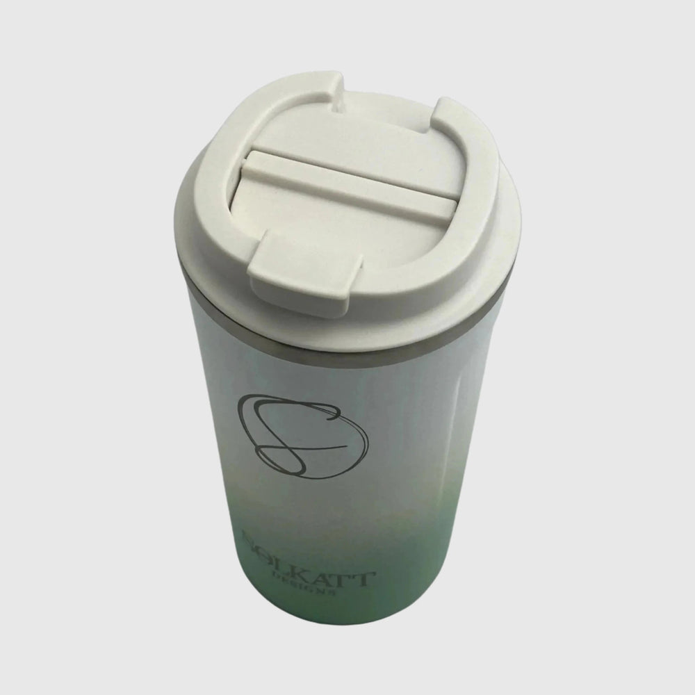 Pastel Green Insulated Travel Coffee Cup - 500ml Stainless Steel