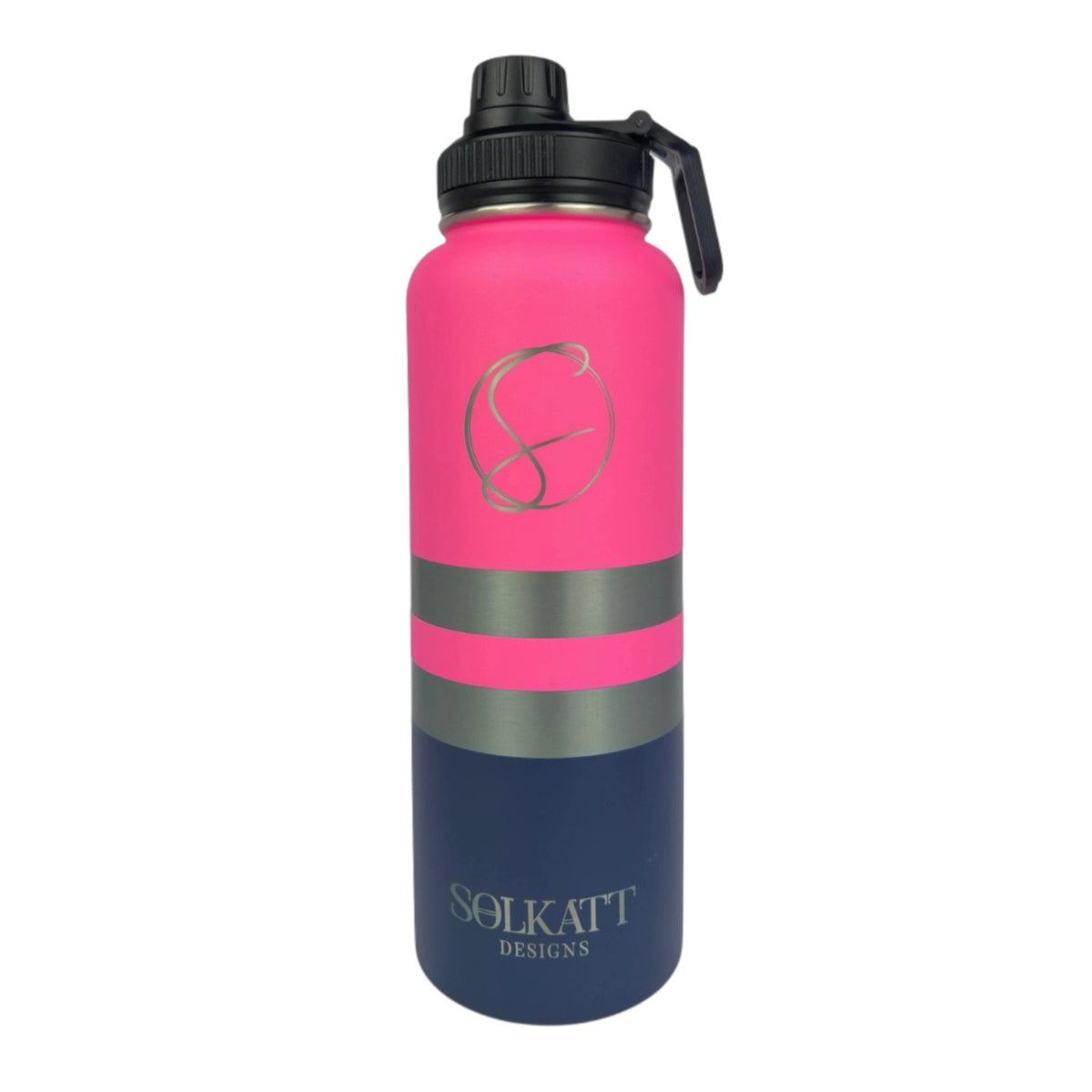 1.2L 1 Litre Plastered Pink Insulated Tradie Water Bottle – Durable Stainless Steel Drink Bottle -Solkatt Designs