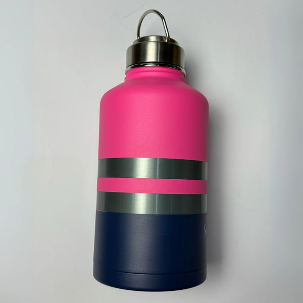 Pink Tradie insulated water bottle back view - 1.9L (64oz) - Solkatt Designs