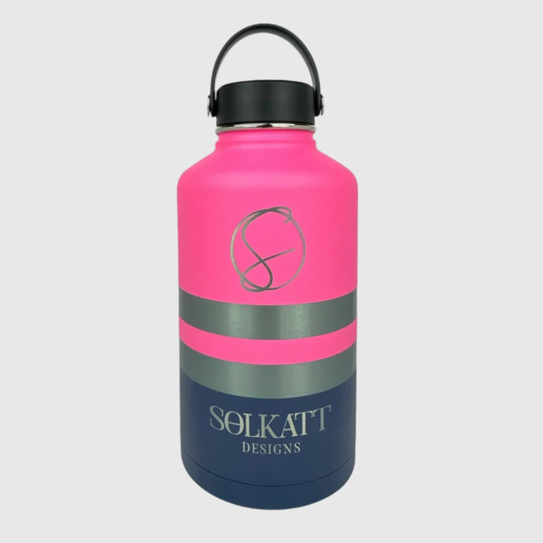 Plastered Pink Insulated Tradie Water Bottle - 1.9L - Solkatt Designs 