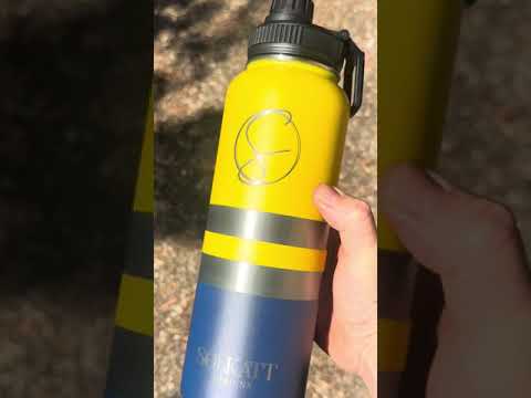 Yellow Tradie insulated water bottle full product showcase video - 1.2L & 1.9L (40oz & 64oz) - Solkatt Designs
