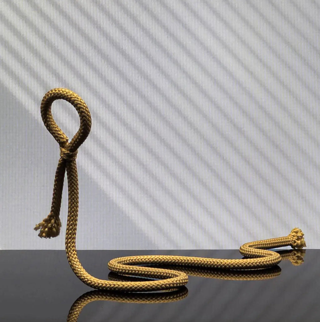 Rope Wine Bottle Holder - White & Tan - Solkatt Designs 