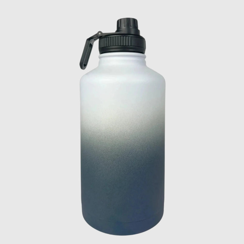 Royal Blue insulated water bottle back view - 1.9L (64oz) - Solkatt Designs