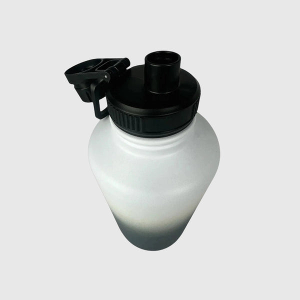 Royal Blue insulated water bottle close up of small gulp lid open - 1.9L (64oz) - Solkatt Designs