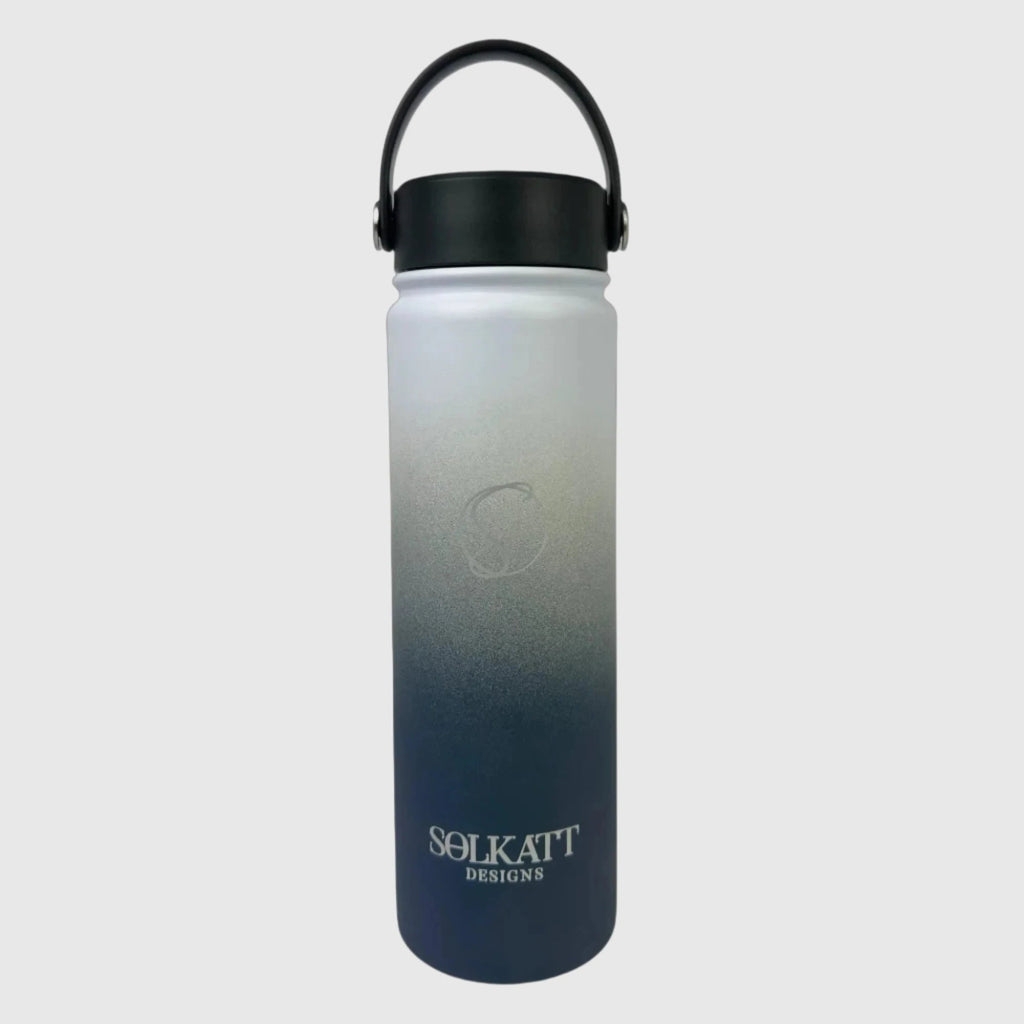 Royal Blue Insulated Water Bottle - 650ml (22oz) Stainless Steel - Solkatt Designs 