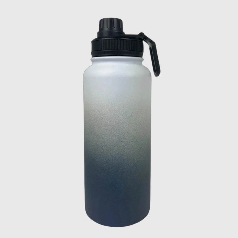 Royal Blue insulated water bottle back view - 950ml - Solkatt Designs