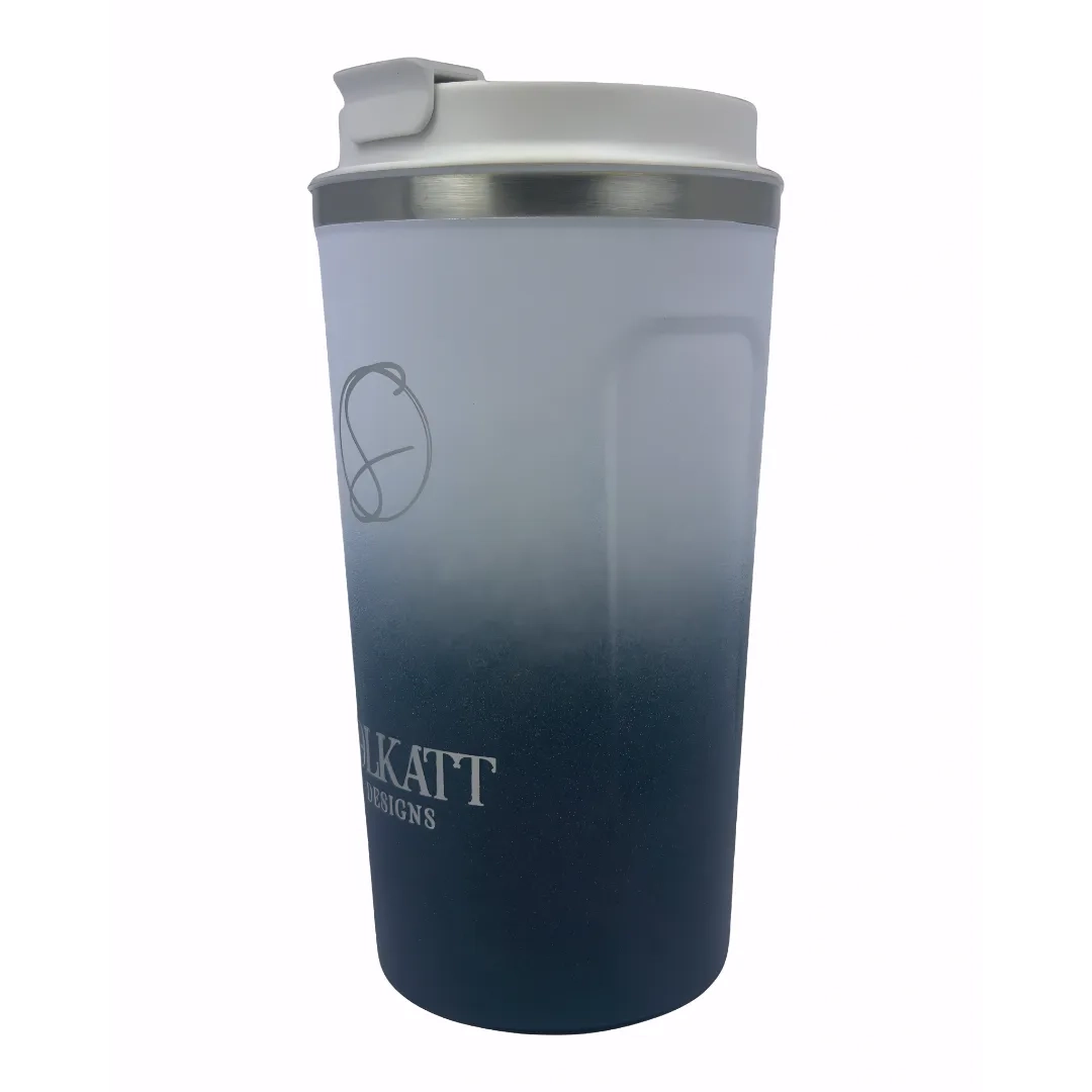 Royal Blue Insulated Travel Coffee Cup - 500ml Stainless Steel - Solkatt Designs 