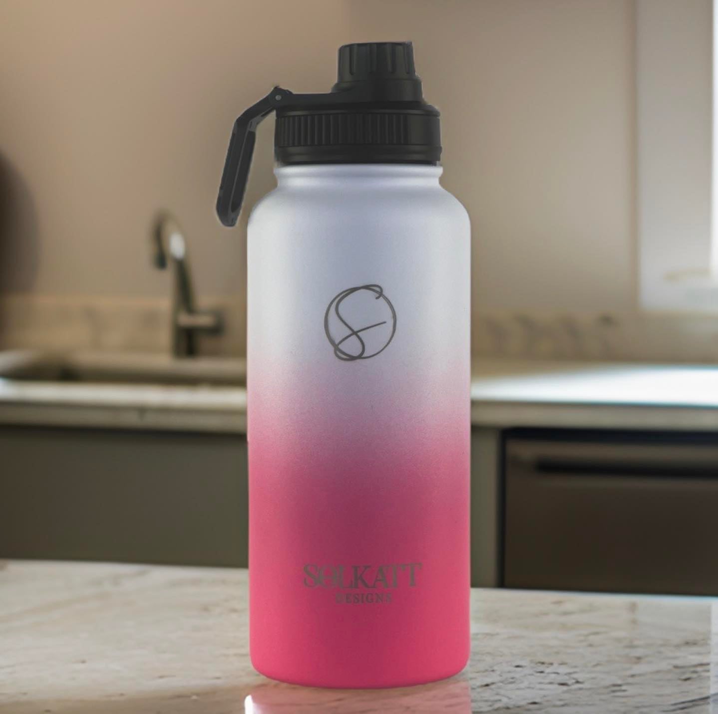 Hot Pink 950ml / 32oz Stainless Steel Insulated Drink Bottle - Solkatt Designs 