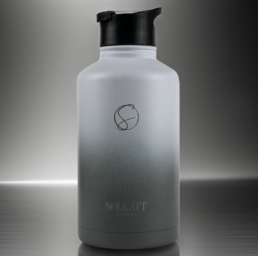 Misty Grey 1.9L / 64oz Stainless Steel Insulated Drink Bottle - Solkatt Designs 
