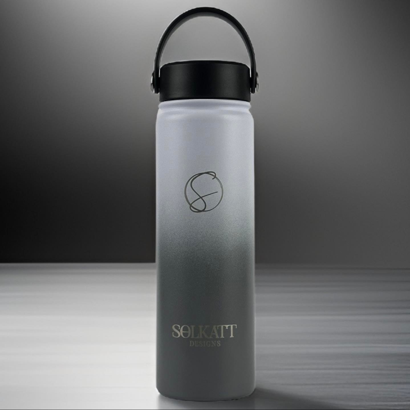 Misty Grey 650ml / 22oz Stainless Steel Insulated Drink Bottle - Solkatt Designs 
