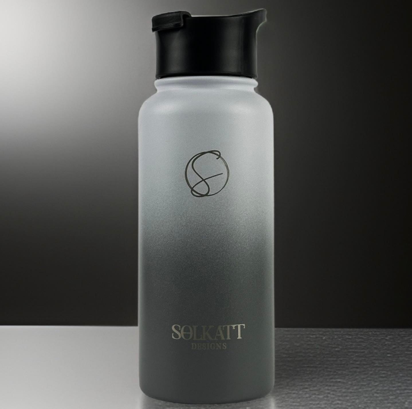 Misty Grey 950ml / 32oz Stainless Steel Insulated Drink Bottle - Solkatt Designs 