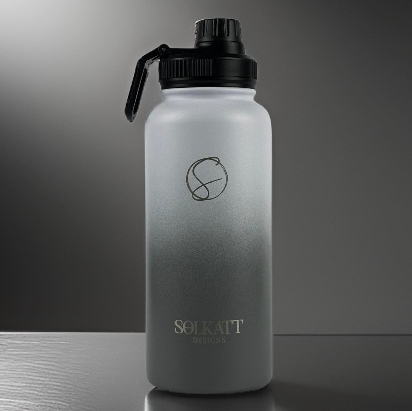 Misty Grey 950ml / 32oz Stainless Steel Insulated Drink Bottle - Solkatt Designs 