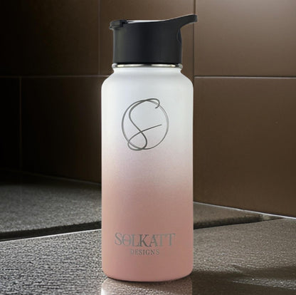 Musk Essence (Soft Pink) 950ml / 32oz Stainless Steel Insulated Drink Bottle - Solkatt Designs 