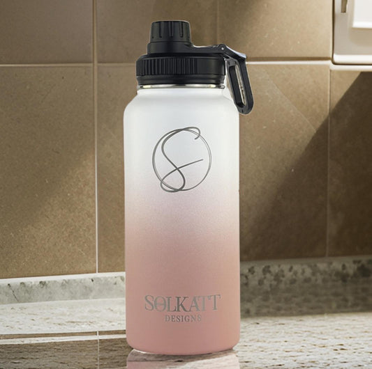 Musk Essence (Soft Pink) 950ml / 32oz Stainless Steel Insulated Drink Bottle - Solkatt Designs 