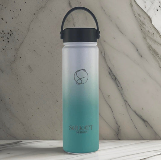 Ocean Aqua 650ml / 22oz Stainless Steel Insulated Drink Bottle - Solkatt Designs 