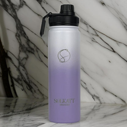 Lavender Lilac 650ml / 22oz Stainless Steel Insulated Drink Bottle - Solkatt Designs 
