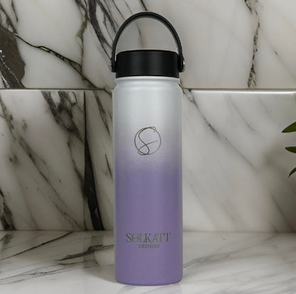 Lavender Lilac 650ml / 22oz Stainless Steel Insulated Drink Bottle - Solkatt Designs 