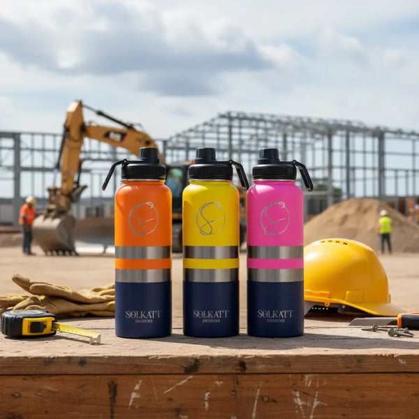 the best tradie drinnk bottles in Australia worksite view - Solkatt Designs