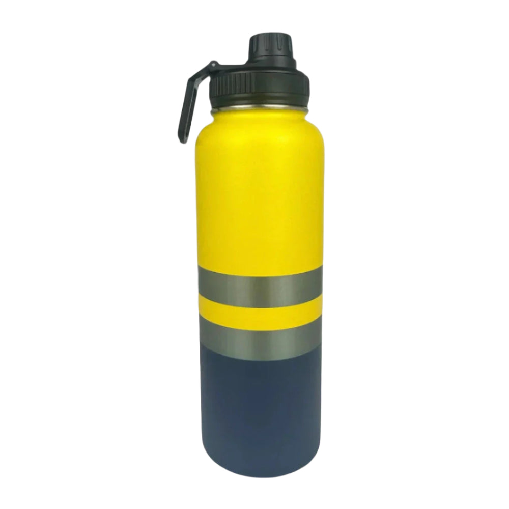 Yeah Nah Yellow Insulated Tradie Water Bottle - 1.2L Stainless Steel
